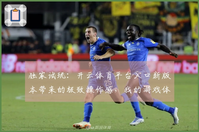 独家试玩：开云体育平台入口新版本带来的极致操作感，我的游戏体验升级了